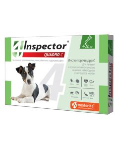 Inspector Quadro drops for dogs 4-10 kg - cheap price - buy-pharm.com