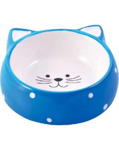 CeramicArt ceramic bowl for cats Cat muzzle 250ml blue - cheap price - buy-pharm.com