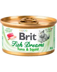Brit Fish Dreams wet food with tuna and squid 80g - cheap price - buy-pharm.com
