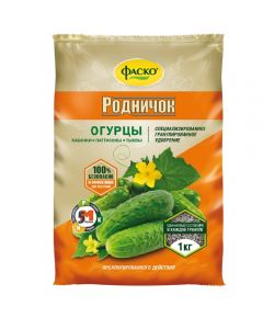Fertilizer dry Fasco 5M Rodnichok mineral for cucumbers granulated 1kg - cheap price - buy-pharm.com