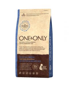 One & Only dry food white fish with rice for dogs of all breeds 3kg - cheap price - buy-pharm.com