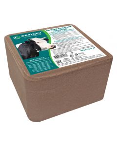 Felucene mineral lick for cattle (briquette, 5kg) (under the holder) - cheap price - buy-pharm.com