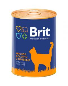 Brit Premium wet food for cats, cold cuts with liver 340g - cheap price - buy-pharm.com