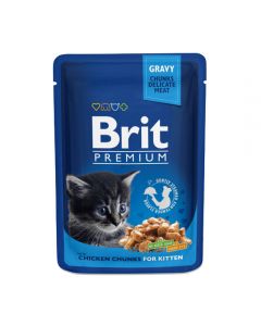 Brit Premium for kittens chicken (pieces in sauce) 100g - cheap price - buy-pharm.com
