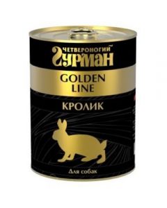 Four-legged gourmet Gold line Rabbit natural in jelly for dogs 340g - cheap price - buy-pharm.com