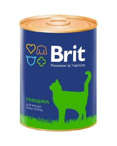 Brit Premium wet food for cats with beef 340g - cheap price - buy-pharm.com