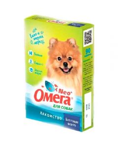 Omega Neo + treat Shiny coat with biotin for dogs 90 tablets - cheap price - buy-pharm.com