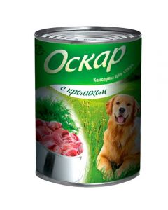 Oscar canned food for dogs with a rabbit 350g - cheap price - buy-pharm.com