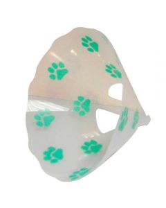Funcol transparent collar with paws protective, green 15cm - cheap price - buy-pharm.com