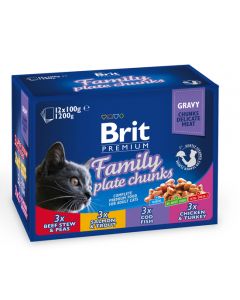 Set Brit Premium Family Plate for cats family plate 12 * 100g - cheap price - buy-pharm.com