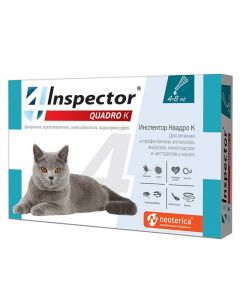 Inspector Kvadro K drops for cats 4-8kg 0.8ml - cheap price - buy-pharm.com