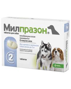 Milprazone for dogs 2 tablets 2.5 mg - cheap price - buy-pharm.com