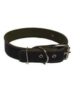 Collar for dogs of medium and large breeds leather + double tarpaulin 30mm - cheap price - buy-pharm.com