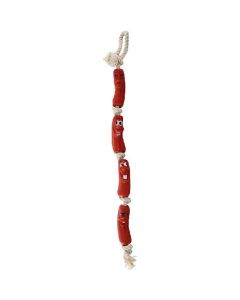 Toy for dogs Four sausages, rope 630mm - cheap price - buy-pharm.com