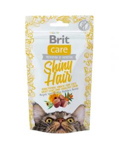 Brit Care Shiny Hair cat treat for shiny coat 50g - cheap price - buy-pharm.com