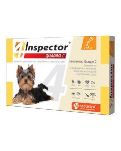Inspector Quadro drops for dogs 1-4 kg - cheap price - buy-pharm.com