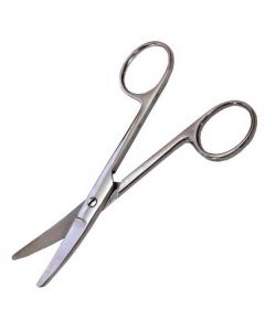 Curved surgical blunt scissors, length 140mm - cheap price - buy-pharm.com