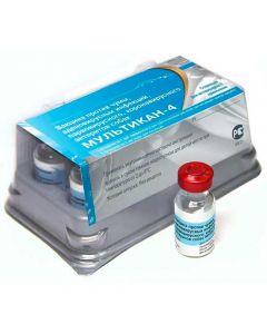 Vaccine Multican-4 for dogs (1 dose / 2 fl. liquid + dry component) - cheap price - buy-pharm.com