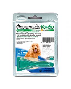Frontline Combo M for dogs weighing 10-20 kg (1 pipette) 1.34 ml - cheap price - buy-pharm.com