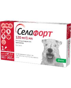 Selafort 120mg for dogs weighing 10.1 - 20kg 1 pipette 1ml red - cheap price - buy-pharm.com