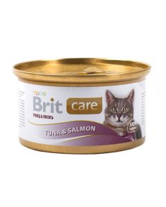 Brit Care wet food for cats with tuna and salmon 80g - cheap price - buy-pharm.com