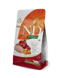 Farmina N&D Neutered food for sterilized quail cats with pomegranate and pumpkin 1.5kg - cheap price - buy-pharm.com