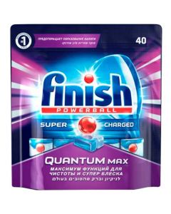 Finish Powerball Quantum Max phosphate-free capsules for washing dishes in dishwashers 40 tablets - cheap price - buy-pharm.com