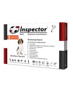 Inspector drops from external and internal parasites for dogs from 10 to 25 kg - cheap price - buy-pharm.com