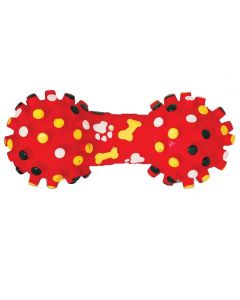 Dumbbell with spikes vinyl toy for dogs 165mm - cheap price - buy-pharm.com