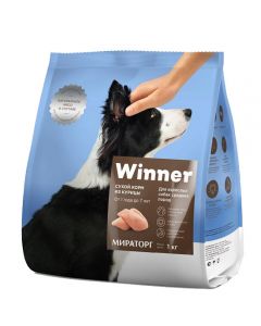 WINNER dry food for adult dogs of medium breeds chicken 1kg - cheap price - buy-pharm.com