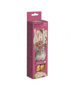 Little one sticks for hamsters, rats, mice, and gerbils with puffed rice and nuts 2 * 60g - cheap price - buy-pharm.com