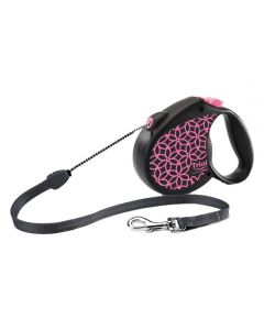 Leash-tape for dogs Flexi Life Pink M 5m to 20kg, rope - cheap price - buy-pharm.com