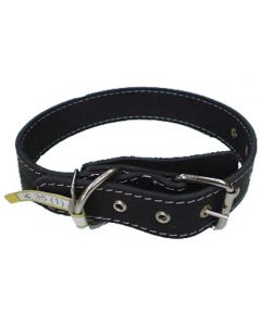 Collar for dogs of medium and large breeds leather single 35mm - cheap price - buy-pharm.com