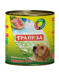 Meal canned food for dogs Meat Trio 750 g - cheap price - buy-pharm.com