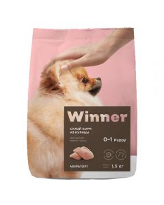 WINNER dry food for puppies of small breeds chicken 1.5 kg - cheap price - buy-pharm.com