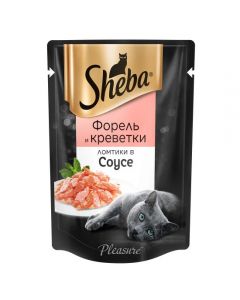 Sheba Pleger (Pleasure) trout and shrimps in sauce, spider 85g - cheap price - buy-pharm.com
