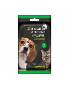 Teddy Pets (Teddy Pets) wet wipes for eye and ear care 15pcs - cheap price - buy-pharm.com