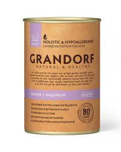 Grandorf (Grandorf) canned food for dogs Rabbit and Turkey (RABBIT & TURKEY) 400g - cheap price - buy-pharm.com