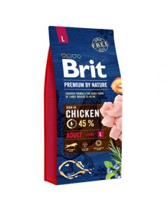 Dry food Brit Premium by Nature for adult dogs of large breeds 15kg - cheap price - buy-pharm.com