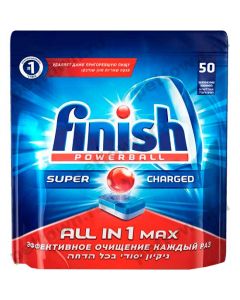 Finish All in 1 Max Dishwasher Tablets Phosphate Free 50 Tablets - cheap price - buy-pharm.com