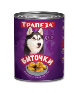 Canned meal for dogs Beef meat in homemade sauce 970g - cheap price - buy-pharm.com