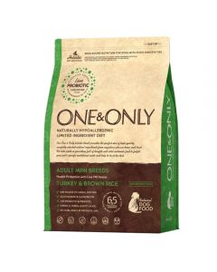 Dry food One & Only turkey with rice for dogs of mini breeds 1kg - cheap price - buy-pharm.com