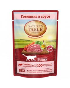 Nature's Table for cats Beef spider sauce 85g - cheap price - buy-pharm.com