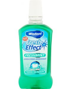 Buy Wisdom Fresh Effect Freshmint Rinse Mint freshness for oral care with fluorine 500 | Online Pharmacy | https://buy-pharm.com
