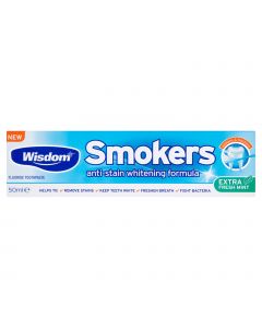 Buy Wisdom Smokers super mint toothpaste is designed to thoroughly clean the enamel from plaque 50ml  | Online Pharmacy | https://buy-pharm.com