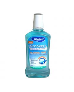 Buy Wisdom Smokers Mouthwash Ice freshness rinse, enhanced formula, cleansing effect 500ml | Online Pharmacy | https://buy-pharm.com