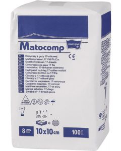 Buy Gauze napkins Matopat Matocomp, non-sterile, 10 x 10 cm, 8 layers, 100 pcs | Online Pharmacy | https://buy-pharm.com