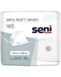 Buy Medical diaper Seni Soft Basic 40 x 60 cm, 60 x 40 cm, 30 pcs | Online Pharmacy | https://buy-pharm.com