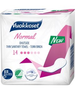 Buy Sanitary pads Vuokkoset Normal without Wings, 14 pcs | Online Pharmacy | https://buy-pharm.com