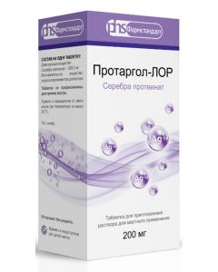 Buy Protargol-ENT 0.2 N1 tablets for solution for topical application + bottle + cap, pipette | Online Pharmacy | https://buy-pharm.com